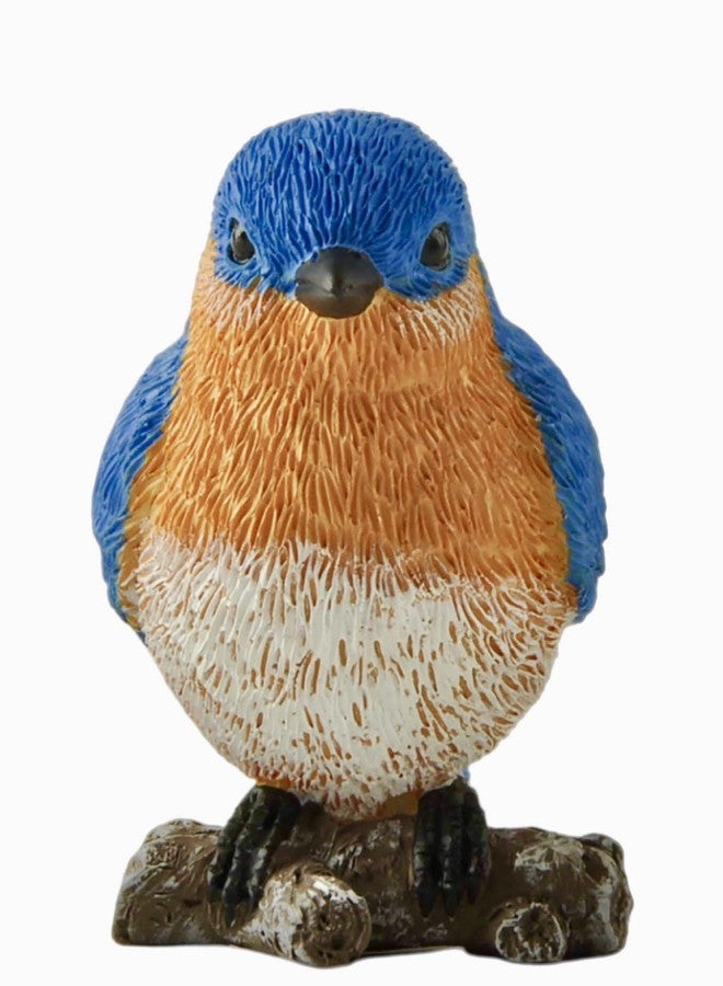 JFSM INC. 3" Bluebird Perched on Branch Figurine - Holiday Stocking Stuffer, Bird Watcher Gifts, Wildlife Decor, Home Office Shelf Decor - Image 4